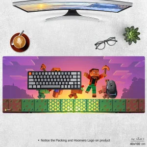 ماوس پد هومرو مدل HX206 طرح Minecraft ماینکرفت سایز 40x100 سانتی‌متر