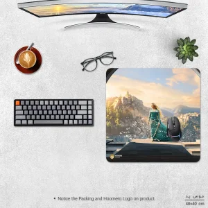 ماوس پد هومرو مدل NX299 طرح ارباب حلقه ها سایز 40x40 سانتی‌متر