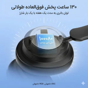 هدست بلوتوثی الدینیو مدل H01 ANC RGB