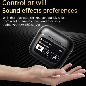 هدفون بلوتوثی لوکسار مدل T68 Pro با نویز کنسلینگ فعال (ANC)، نویز کنسلینگ میکروفون (ENC)، قابلیت پخش صدای محیطی (Transparency)، درگاه شارژ USB Type-C، دارای نمایشگر روی محفظه شارژ، پشتیبانی از فرمان لمسی، مقاوم در برابر رطوبت و عرق، استاندارد ضد آب IPX4