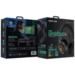 هدست گیمینگ بلوتوثی گرین لاین مدل SHADOW GAMING GNSHDANCHPBK