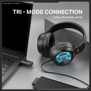 هدست گیمینگ سه‌حالته با نور RGB اونیکوما مدل GT802