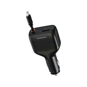 شارژر فندکی 81 وات 2 پورت پاورولوژی مدل PCCSR027BK به همراه کابل USB-C
