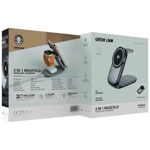 شارژر رومیزی 20 وات 3 پورت گرین لاین مدل GNQI23N1MGGY