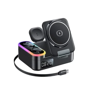 شارژر بی سیم 30 وات 3 پورت یسیدو مدل DS38 به همراه کابل USB-C به طول 0.8 متر
