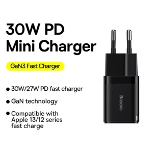 شارژر دیواری باسئوس مدل Fast GaN 30w