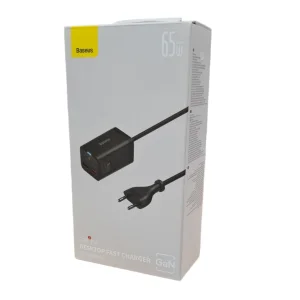 شارژر رومیزی 65 وات بیسوس مدل CCDK65E به همراه کابل تبدیل USB-C