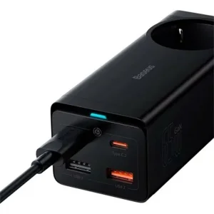شارژر رومیزی 65 وات بیسوس مدل CCDK65E به همراه کابل تبدیل USB-C