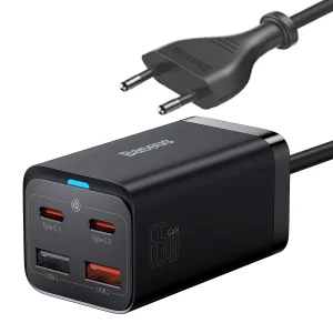 شارژر رومیزی 65 وات بیسوس مدل CCDK65E به همراه کابل تبدیل USB-C