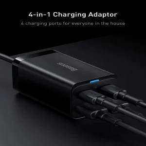 شارژر رومیزی 65 وات بیسوس مدل CCDK65E به همراه کابل تبدیل USB-C
