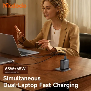 شارژر دیواری 140 وات 4 پورت مک دودو مدل CH-661 به همراه کابل USB-C