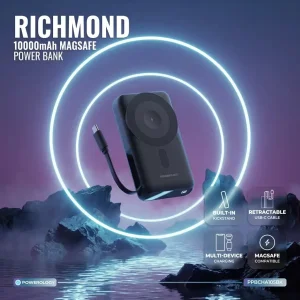پاوربانک 35 وات پاورولوجی مدل Richmond ظرفیت 10000 میلی امپرساعت