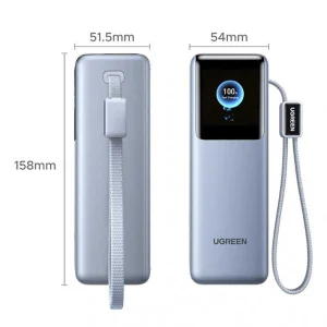 پاور بانک 200 وات یوگرین مدل 75702B  ظرفیت 25000 میلی آمپر ساعت به همراه کابل USB-C
