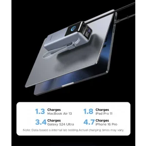 پاور بانک 200 وات یوگرین مدل 75702B  ظرفیت 25000 میلی آمپر ساعت به همراه کابل USB-C