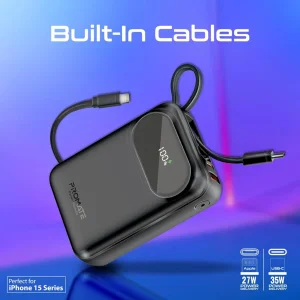پاوربانک پرومیت مدل POWERPOD-20.BLK ظرفیت 20000 میلی‌آمپرساعت