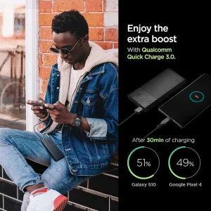 پاوربانک اسپیگن مدل PocketBoost ظرفیت 10000 میلی آمپر ساعت