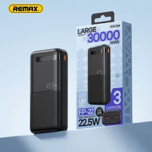 پاوربانک 22.5 وات ریمکس مدل FP-22 ظرفیت 30000 میلی آمپر ساعت