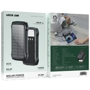 پاوربانک 22 وات گرین لاین مدل Force با ظرفیت 20000  میلی آمپر ساعت