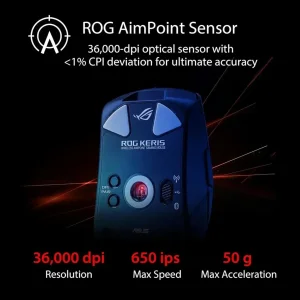 ماوس بی سیم گیمینگ ایسوس مدل P709 ROG Keris WL Aimpoint