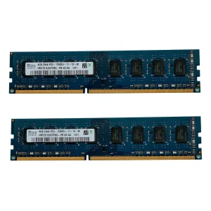رم کامپیوتر DDR3 تک کاناله 1600 مگاهرتز CL11 اس کی هاینیکس مدل 2Rx8 PC3-12800U ظرفیت 4 گیگابایت بسته دو عددی