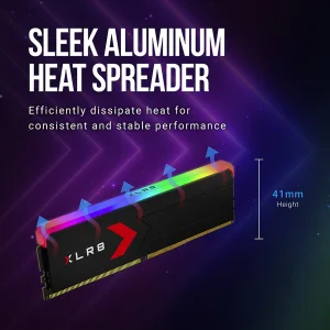رم دسکتاپ DDR5 دو کاناله 6000 مگاهرتز CL30 پی ان وای مدل XLR8 RGB ظرفیت 64 گیگابایت