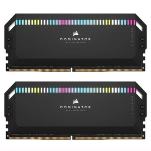 رم دسکتاپ کورسیر Dominator Platinum RGB دو کاناله 64 گیگابایت 5200 مگاهرتز DDR5 تایمینگ CL40 و ولتاژ 1.1 ولت