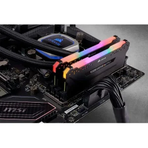 رم دسکتاپ کورسیر Vengeance RGB Pro DDR4 دوکاناله 32 گیگابایت 3600 مگاهرتز CL18 با هیت‌سینک خنک‌کننده و ماژول DIMM