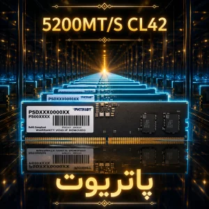 رم دسکتاپ DDR5 تک‌کاناله فرکانس 5200 مگاهرتز تایمینگ CL42 پتریوت مدل PSD-8GD5 ظرفیت 8 گیگابایت
