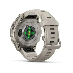 ساعت هوشمند 43 میلی‌متری گارمین مدل Fenix 9 با بند سیلیکونی، سازگار با آیفون و اندروید