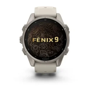 ساعت هوشمند 43 میلی‌متری گارمین مدل Fenix 9 با بند سیلیکونی، سازگار با آیفون و اندروید