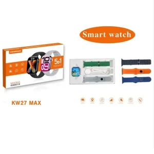 ساعت هوشمند 46 میلی‌متری کیکویر مدل KW 27 Max با بند سیلیکونی، سازگار با سیستم عامل Android و iOS