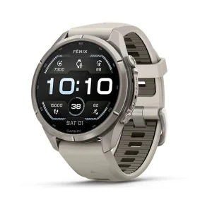 ساعت هوشمند 43 میلی‌متری گارمین مدل Fenix 9 Pro با بند سیلیکونی، سازگار با گوشی‌های آیفون (iOS) و اندروید (Android) از طریق نرم‌افزار Garmin Connect و پشتیبانی از Garmin Messenger و Connect IQ