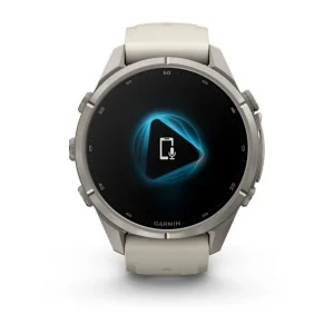 ساعت هوشمند 43 میلی‌متری گارمین مدل Fenix 9 Pro با بند سیلیکونی، سازگار با گوشی‌های آیفون (iOS) و اندروید (Android) از طریق نرم‌افزار Garmin Connect و پشتیبانی از Garmin Messenger و Connect IQ