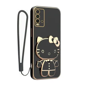 کاور گاردتک آساک مدل Kitty Strap مناسب برای گوشی موبایل شیائومی Redmi 9T به همراه بندآویز