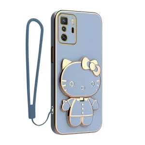کاور گاردتک آساک مدل Kitty Strap مناسب برای گوشی موبایل شیائومی Poco X3 GT به همراه بندآویز