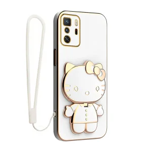 کاور گاردتک آساک مدل Kitty Strap مناسب برای گوشی موبایل شیائومی Poco X3 GT به همراه بندآویز