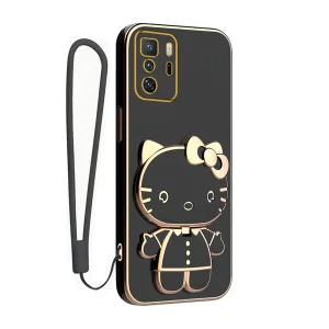کاور گاردتک آساک مدل Kitty Strap مناسب برای گوشی موبایل شیائومی Poco X3 GT به همراه بندآویز