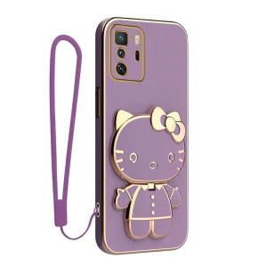 کاور گاردتک آساک مدل Kitty Strap مناسب برای گوشی موبایل شیائومی Poco X3 GT به همراه بندآویز