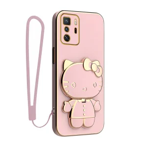 کاور گاردتک آساک مدل Kitty Strap مناسب برای گوشی موبایل شیائومی Poco X3 GT به همراه بندآویز