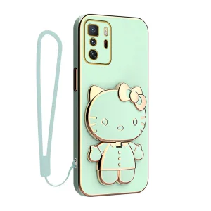 کاور گاردتک آساک مدل Kitty Strap مناسب برای گوشی موبایل شیائومی Poco X3 GT به همراه بندآویز