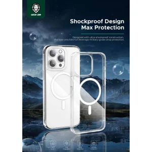کاور گرین لاین مدل MagSafe Crystal Clear مناسب برای گوشی موبایل اپل iPhone 15 Pro Max