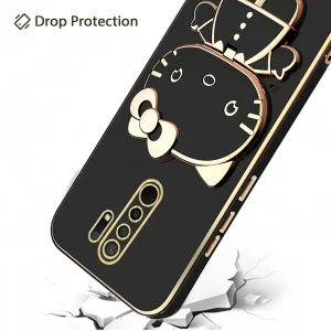 کاور گاردتک اساک مدل Kitty Strap مناسب برای گوشی موبایل شیائومی Redmi 9 / Redmi 9 Prime به همراه بندآویز
