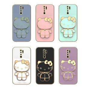 کاور گاردتک اساک مدل Kitty Strap مناسب برای گوشی موبایل شیائومی Redmi 9 / Redmi 9 Prime به همراه بندآویز