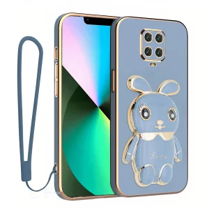 کاور اسپارتان مدل Bunny مناسب برای گوشی موبایل شیائومی Redmi Note 9 Pro / Note 9s به همراه بند نگهدارنده
