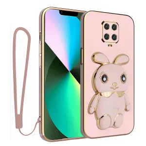 کاور اسپارتان مدل Bunny مناسب برای گوشی موبایل شیائومی Redmi Note 9 Pro / Note 9s به همراه بند نگهدارنده