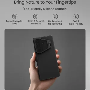 کیف کلاسوری مگنتی نیلکین مدل Qin Prop Silicone Leather مناسب برای گوشی موبایل سامسونگ Galaxy Z Fold 8 Ultra