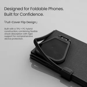 کیف کلاسوری مگنتی نیلکین مدل Qin Prop Silicone Leather مناسب برای گوشی موبایل سامسونگ Galaxy Z Fold 8 Ultra