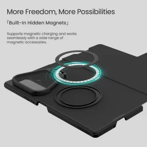 کیف کلاسوری مگنتی نیلکین مدل Qin Prop Silicone Leather مناسب برای گوشی موبایل سامسونگ Galaxy Z Fold 8 Ultra