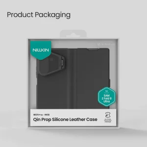کیف کلاسوری مگنتی نیلکین مدل Qin Prop Silicone Leather مناسب برای گوشی موبایل سامسونگ Galaxy Z Fold 8 Ultra