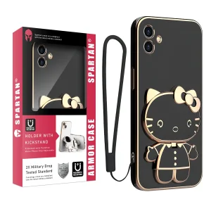 کاور اسپارتان مدل Kitty Strap مناسب برای گوشی موبایل سامسونگ Galaxy A06 به همراه بندآویز